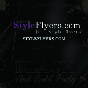 Black And Gold Party Flyer