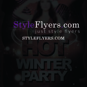 Hot winter party1 PSD Flyer Template