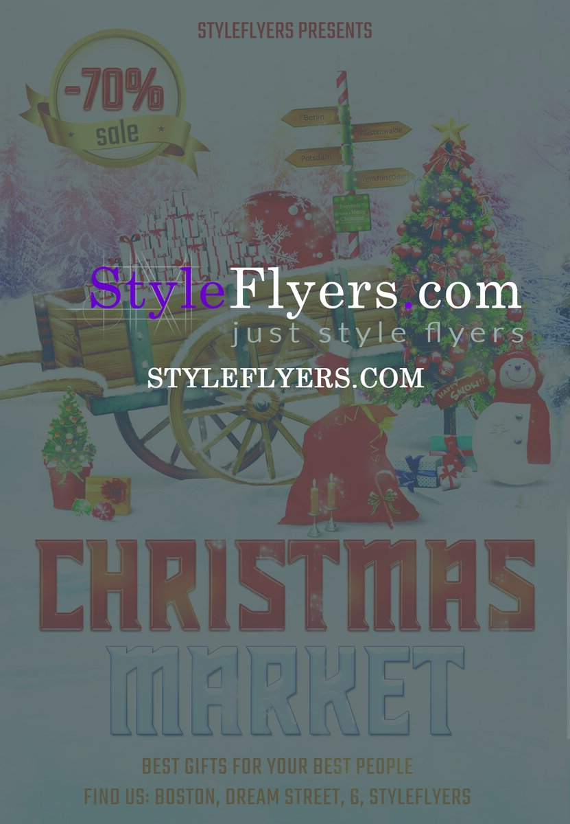 Christmas market PSD Flyer Template