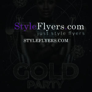 Gold Party PSD Flyer Temlpate