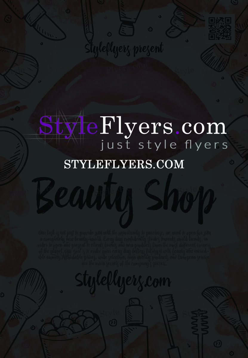 beauty shop PSD Flyer Template