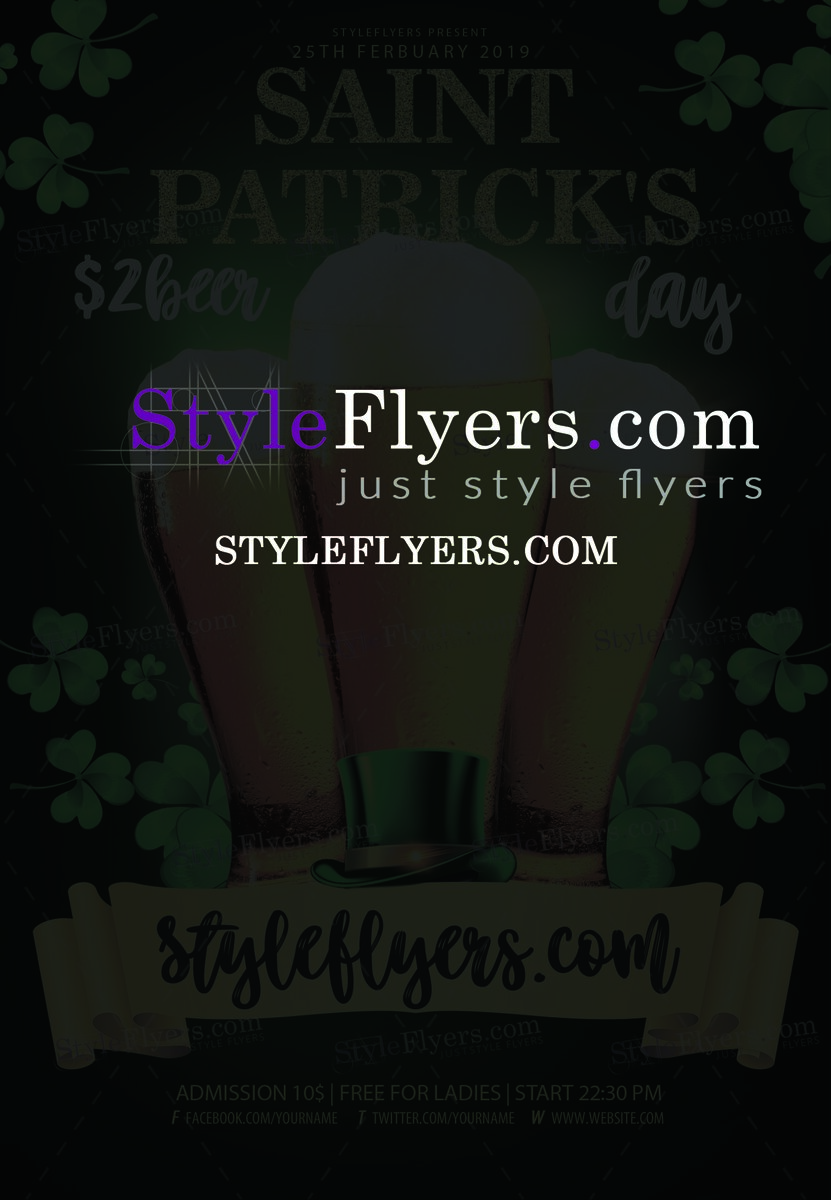 St Patrick Day Animated Template PSD Flyer Template