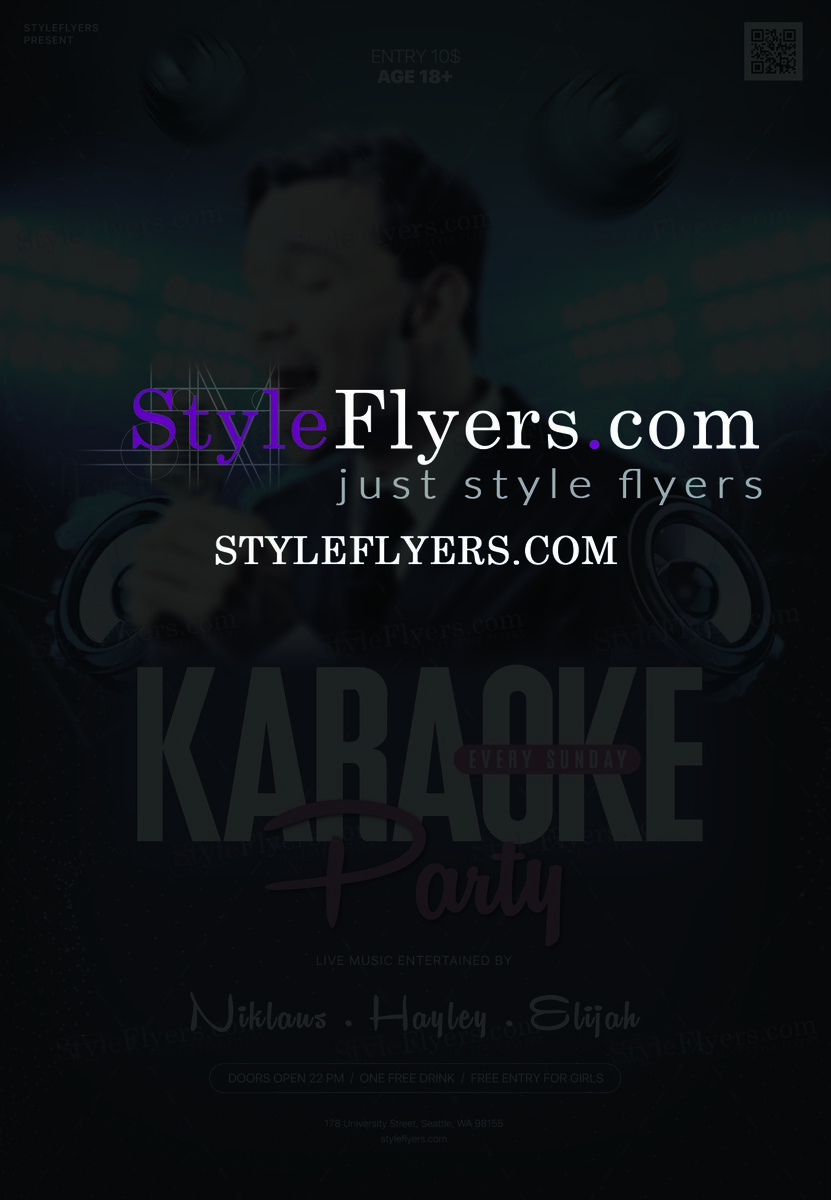 Karaoke PSD Flyer Template