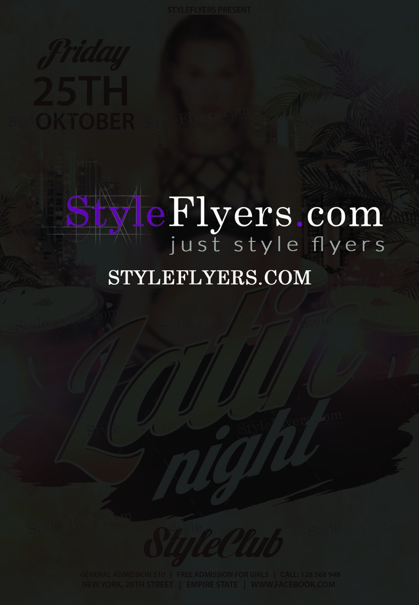 Latin Night PSD Flyer Template
