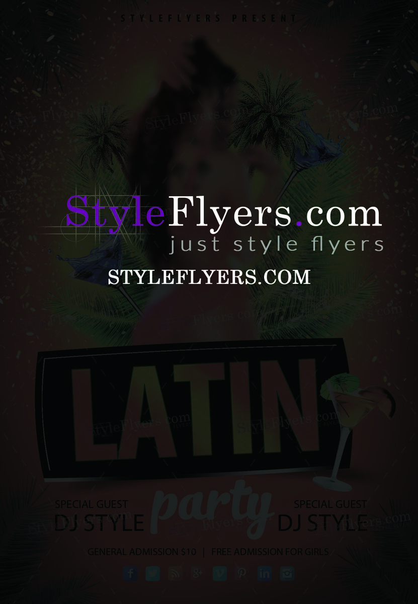 Latin Party PSD Flyer Template