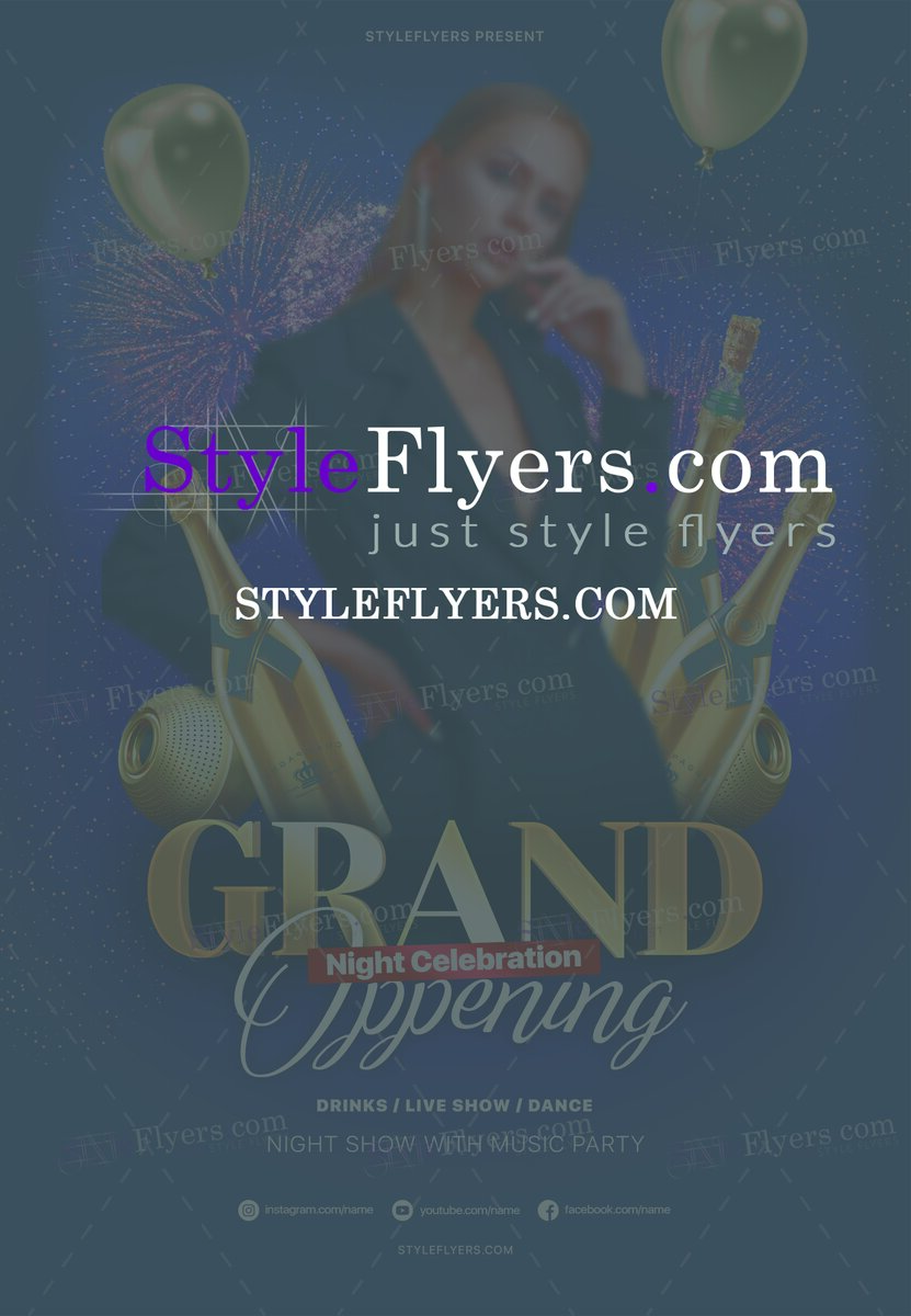 Grand oppening psd flyer