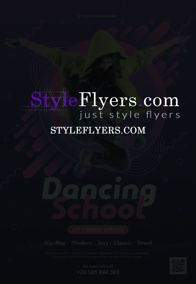 Dancing School PSD Flyer Template