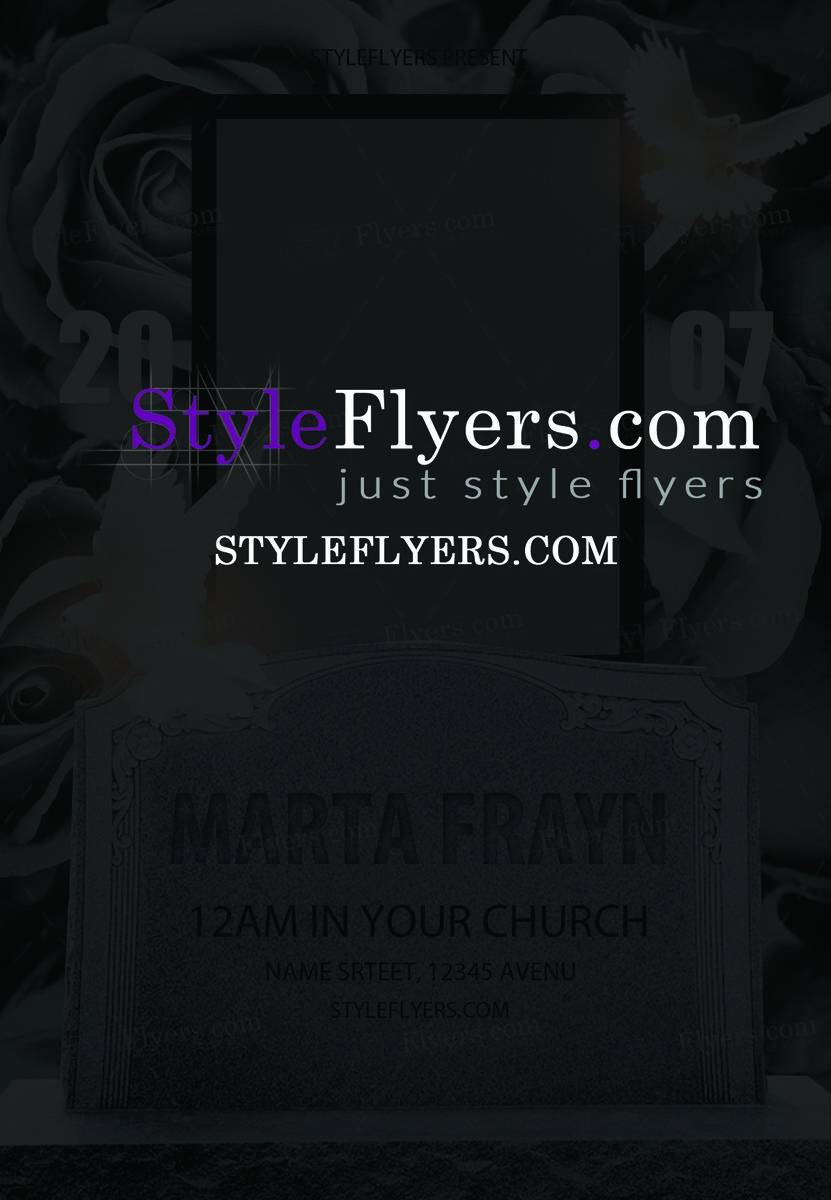 funeral PSD Flyer Template