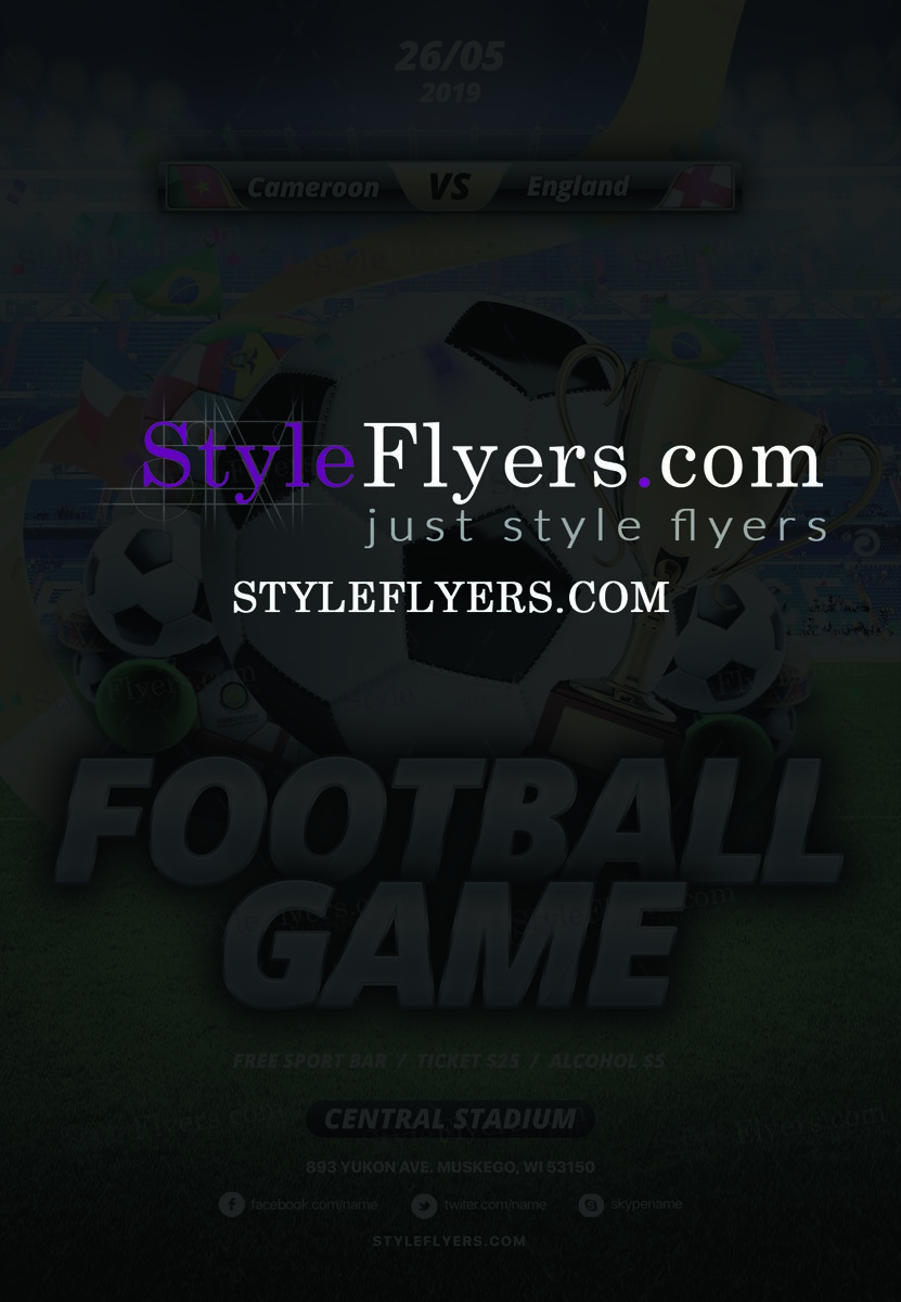 Football PSD Flyer Template