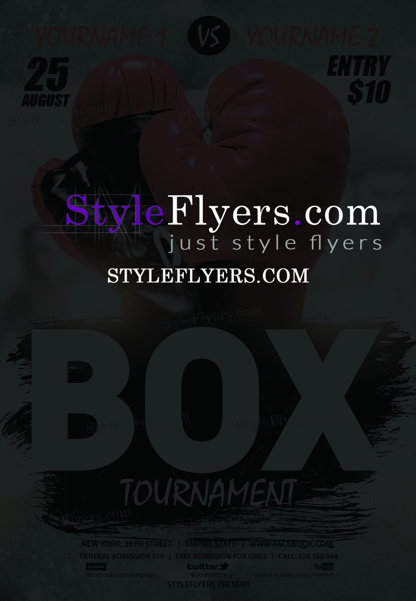 Box Tournament PSD Flyer Template