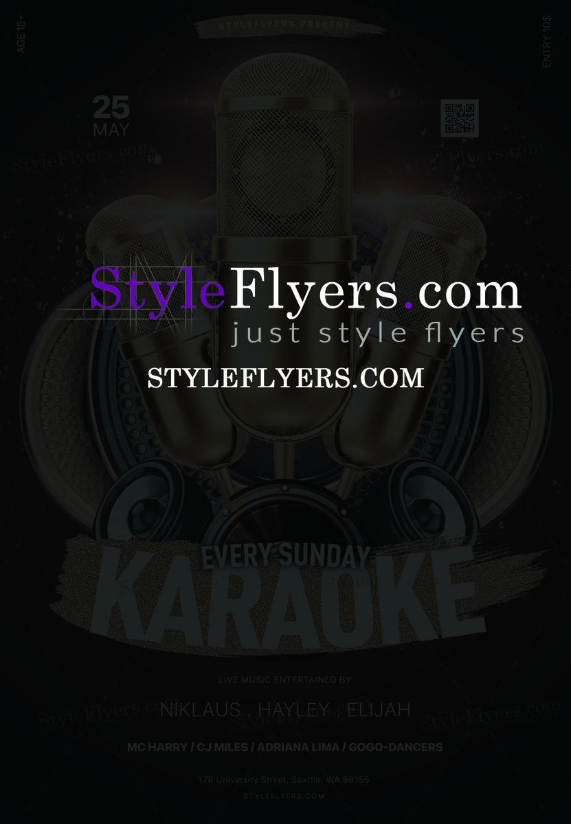 Karaoke PSD Flyer Template