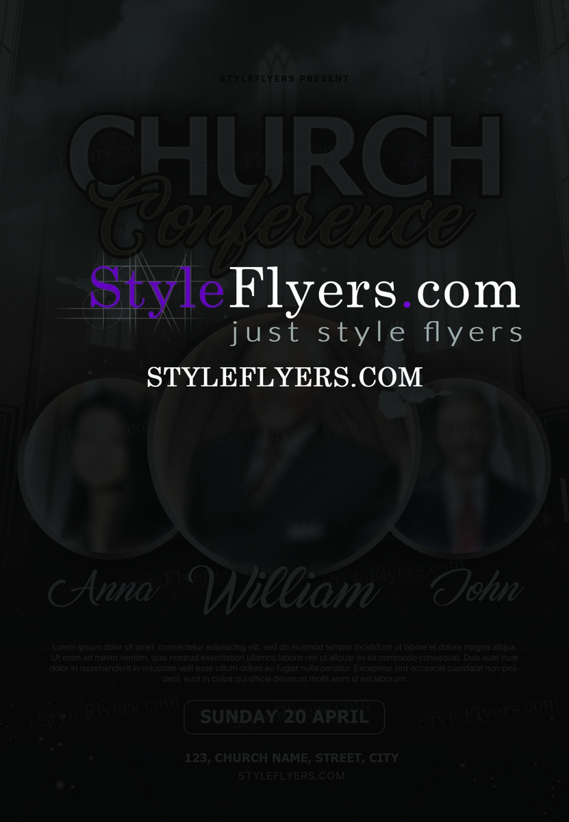 Church Conference PSD Flyer Template