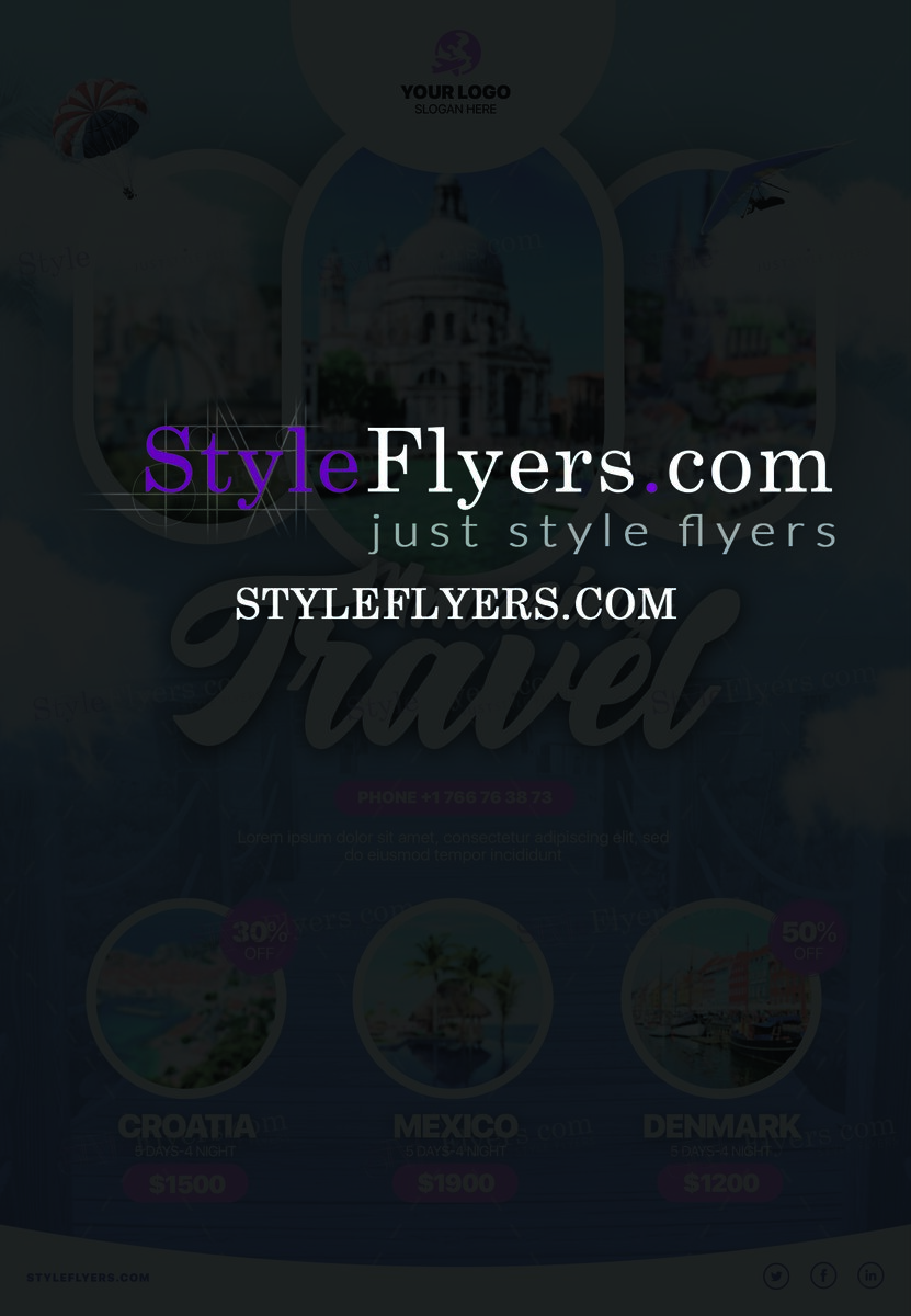 Travel PSD Flyer Template1