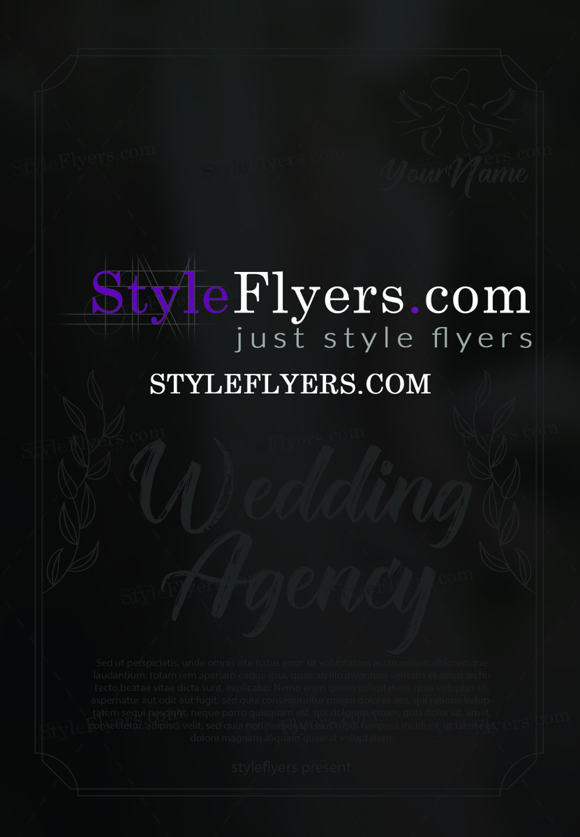 Wedding Agency PSD Flyer Template