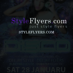 Disco Party PSD Flyer Template