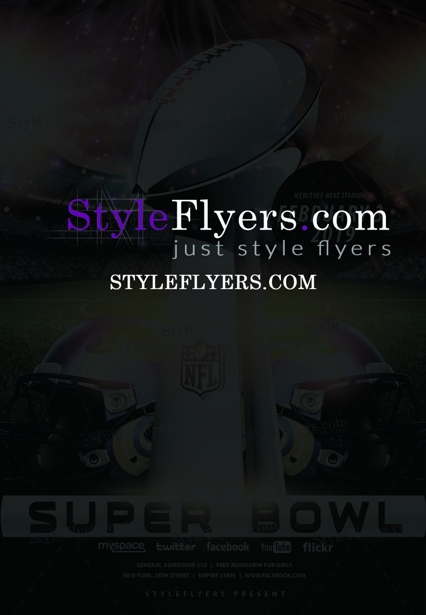 Super Bowl PSD Flyer Template1