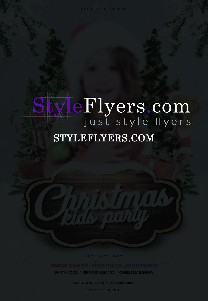 Christmas Kids Party PSD Flyer Template