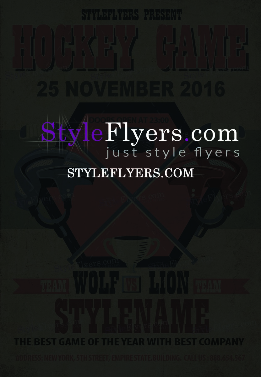 Hockey PSD Flyer Template