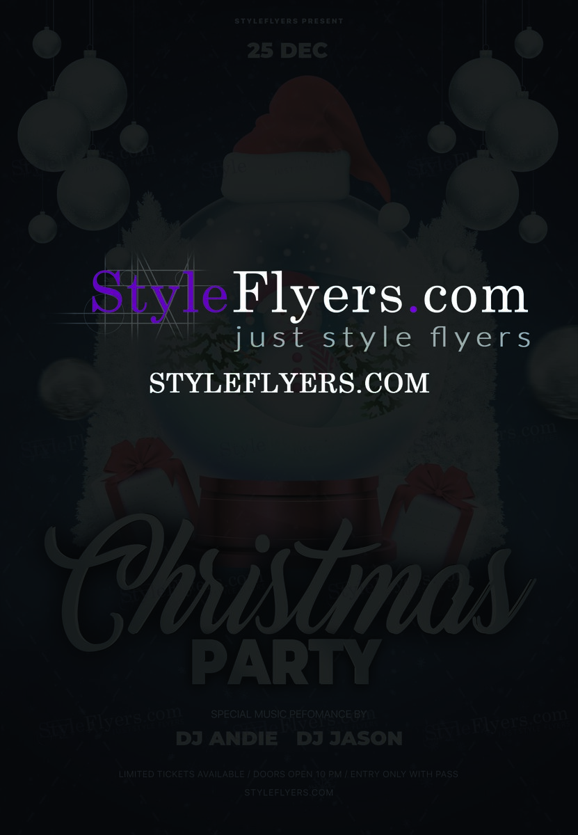 Christmas Party PSD Flyer Template2
