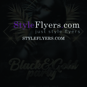 BlackGold Party PSD Flyer Template
