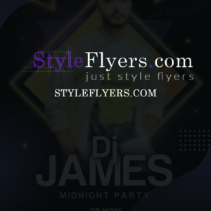 DJ Flyer Midnight Party PSD Flyer Template