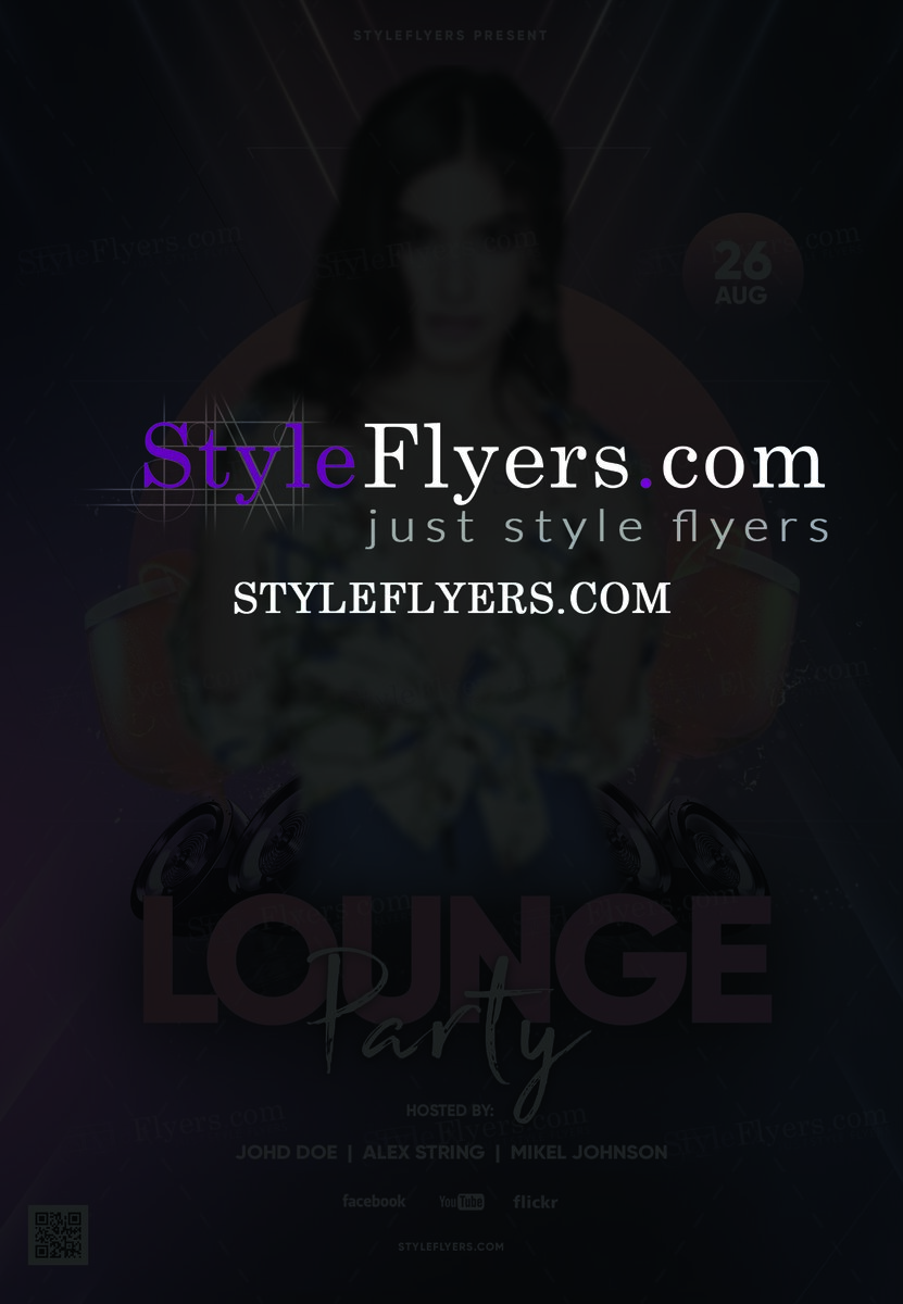 lounge party psd flyer