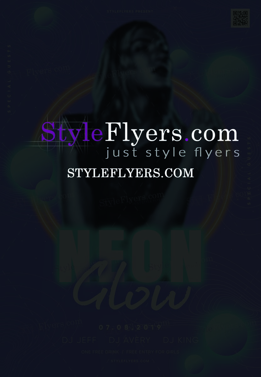 Neon Glow PSD Flyer Template