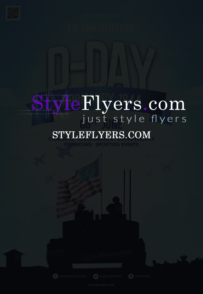 D Day PSD Flyer Template