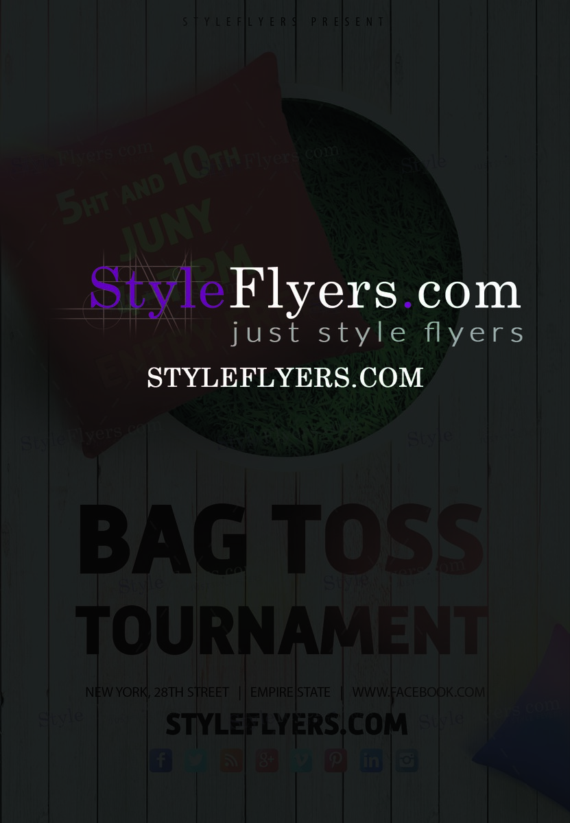 Bag Toss Tournament PSD Flyer Template