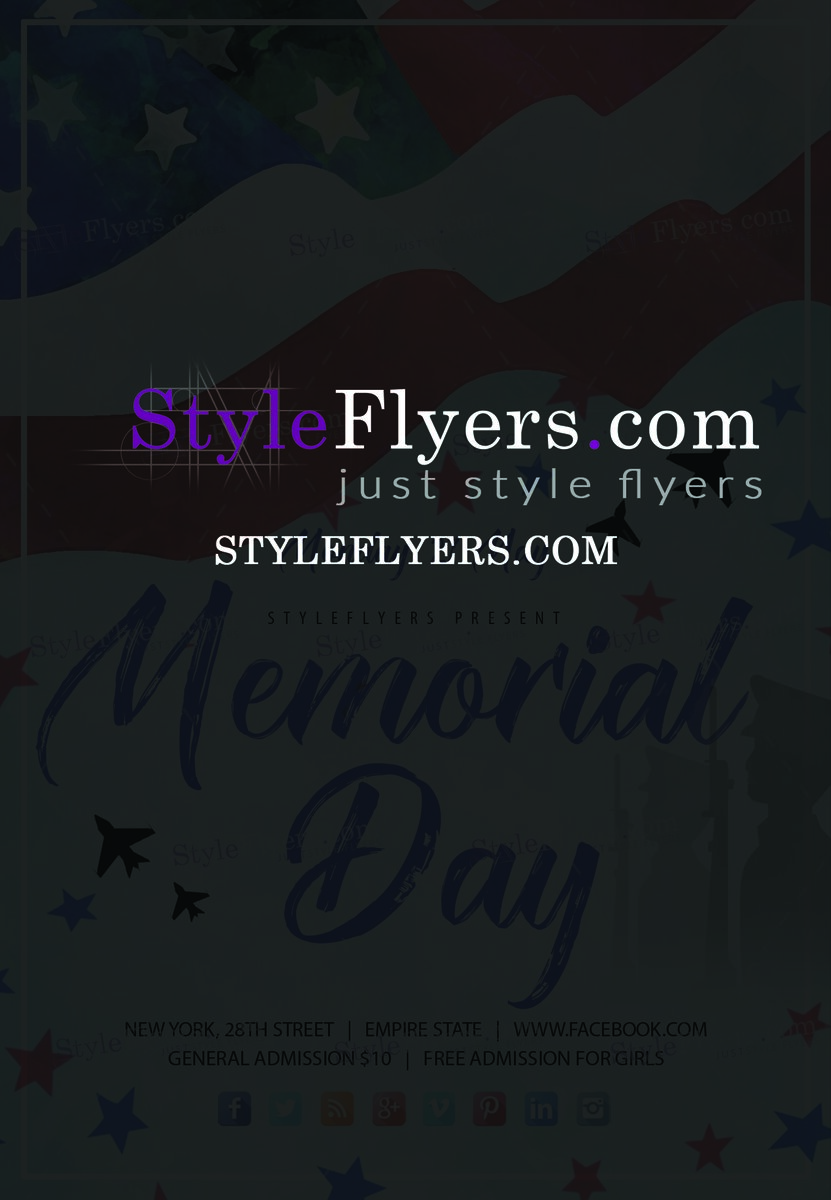Memorial Day PSD Flyer Template