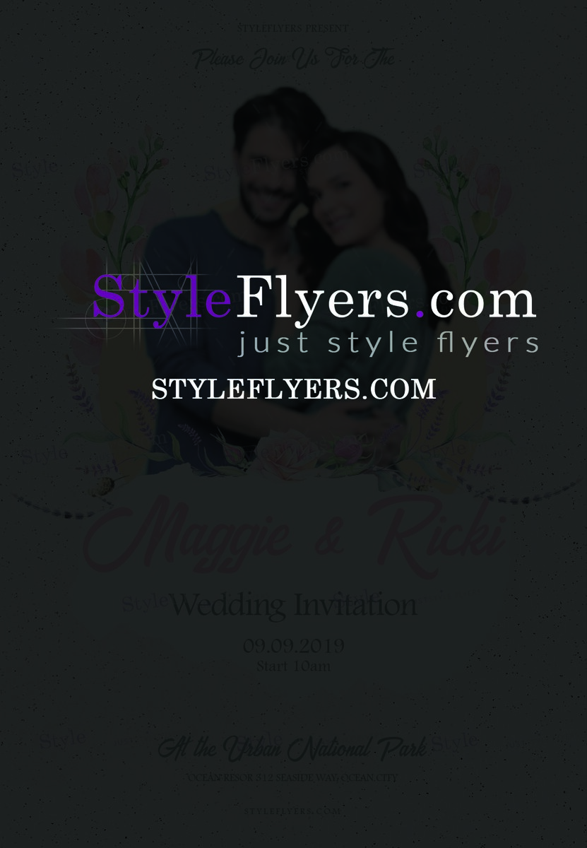 Wedding Invintation PSD Flyer Template