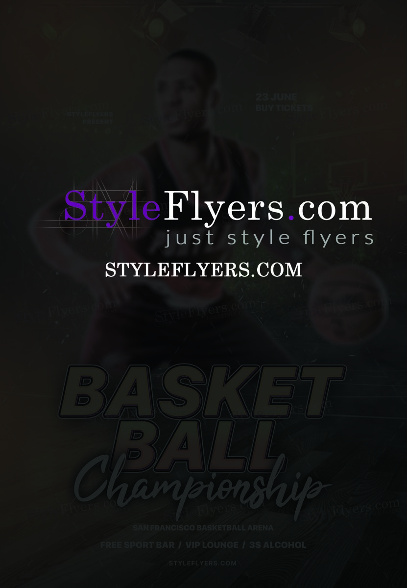 Basketball psd flyer