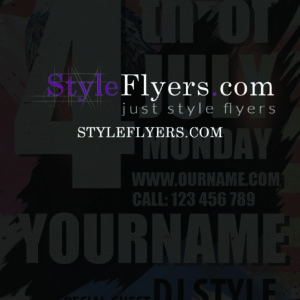 4th of July PSD Flyer Template
