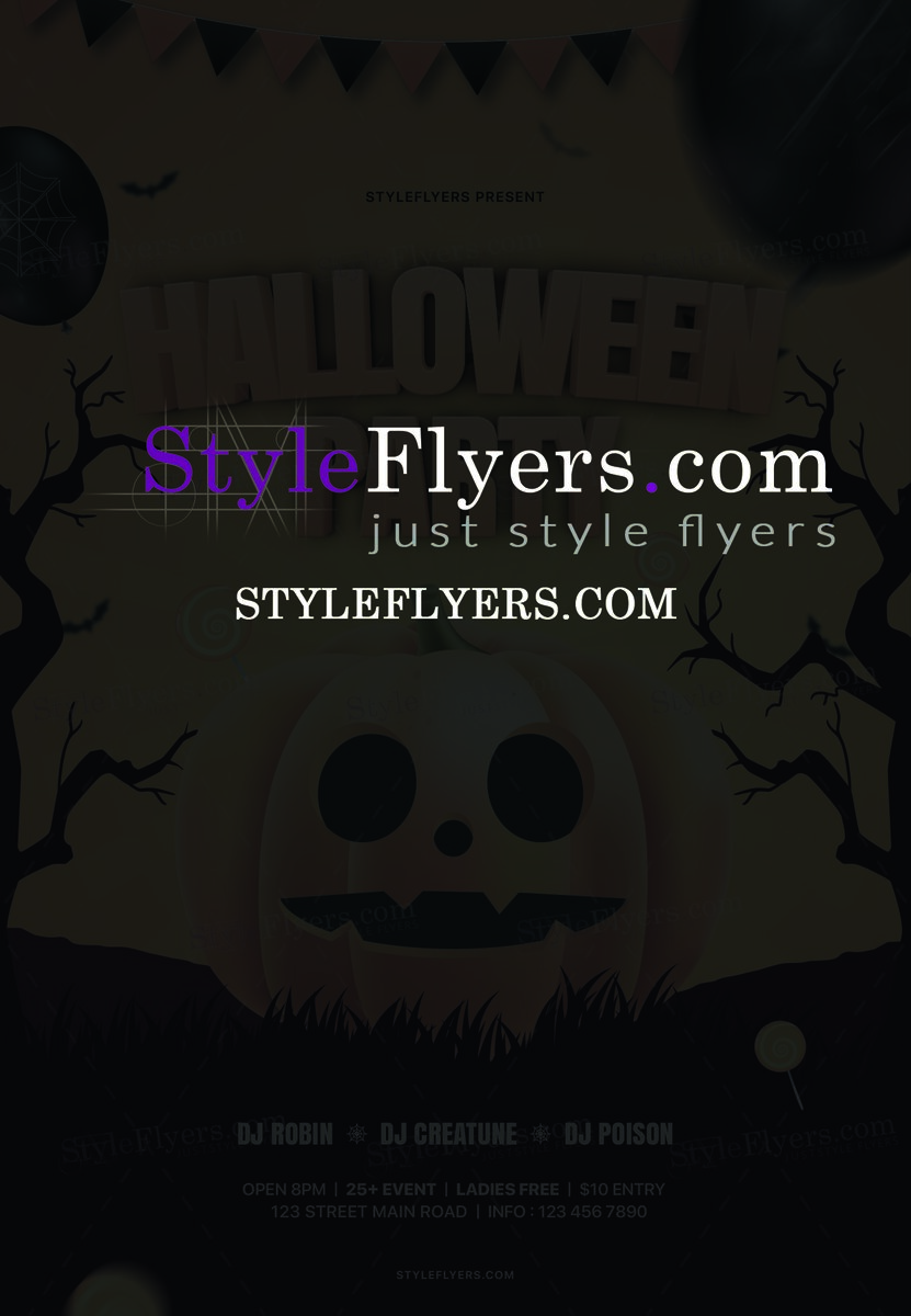 Halloween Party PSD Flyer Template