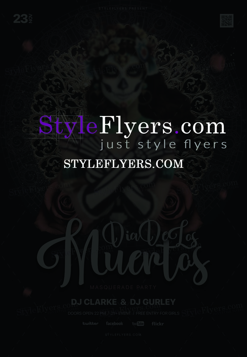 Dia De Los Muertos PSD Flyer Template