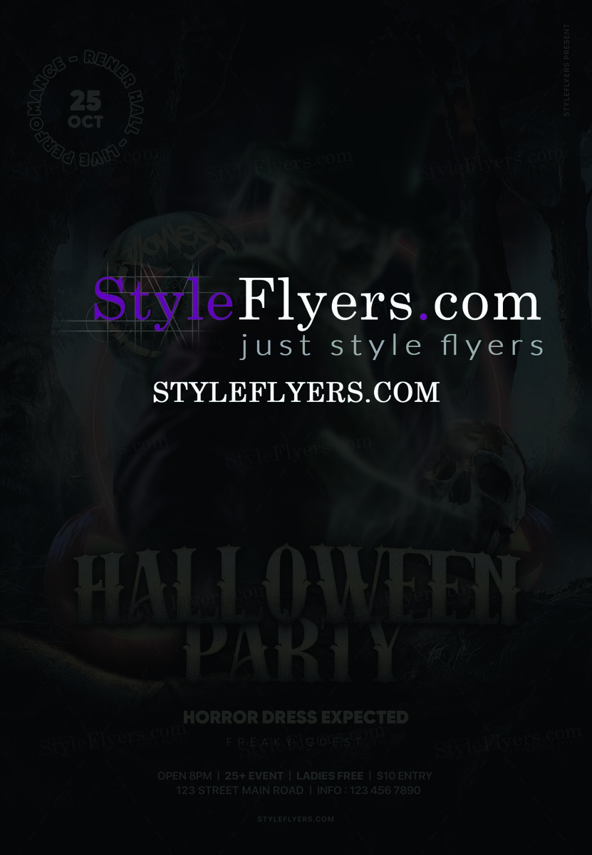 Halloween Party PSD Flyer Template1