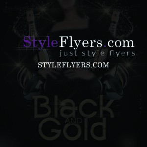 Black And Gold PSD Flyer Template