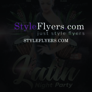 Latin Night Party PSD Flyer Template