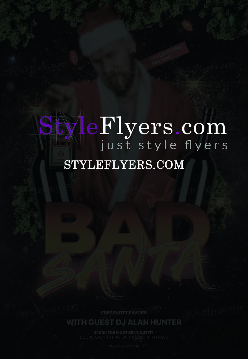 Bad Santa PSD Flyer Template