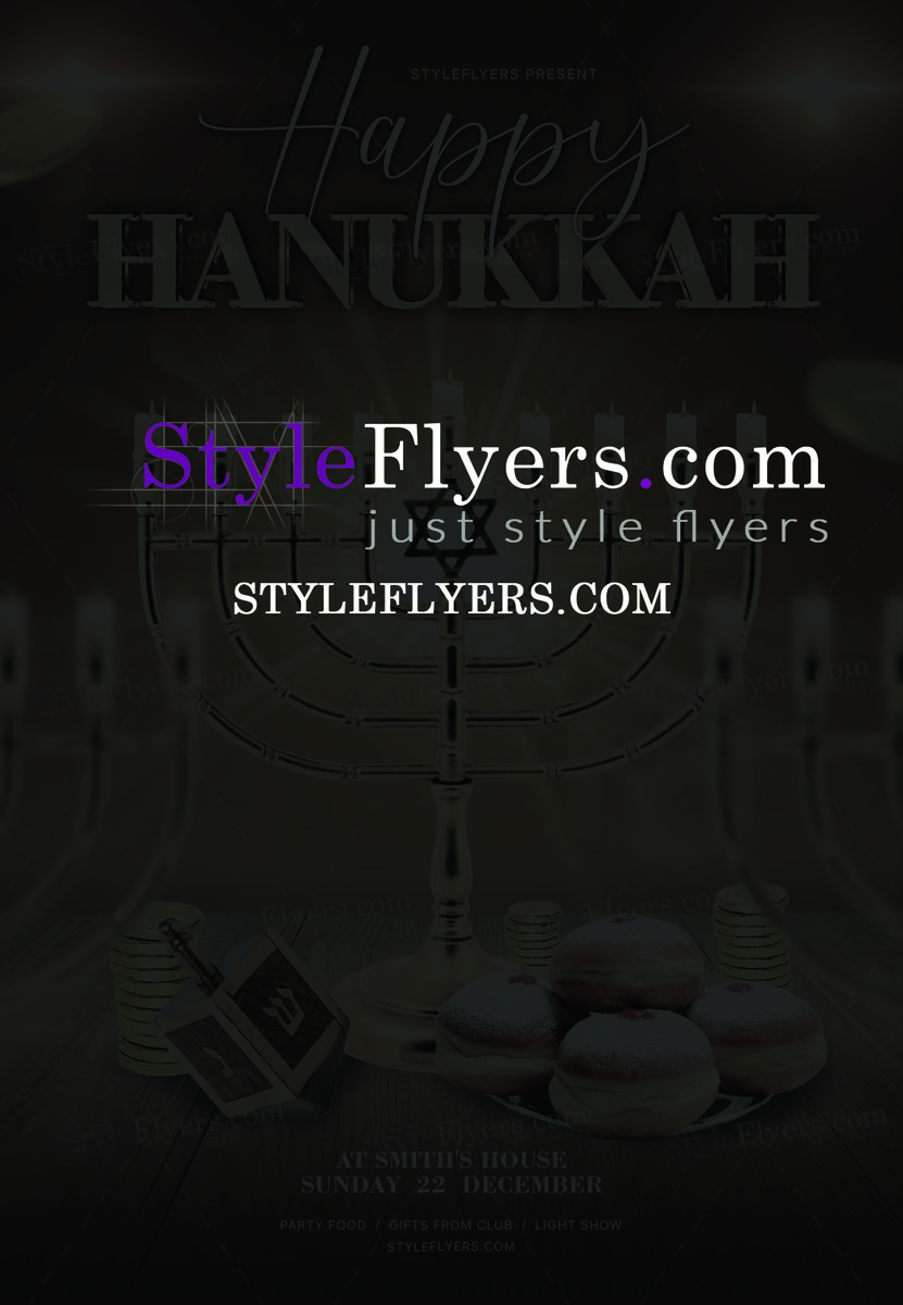 Hanukkah PSD Flyer Template