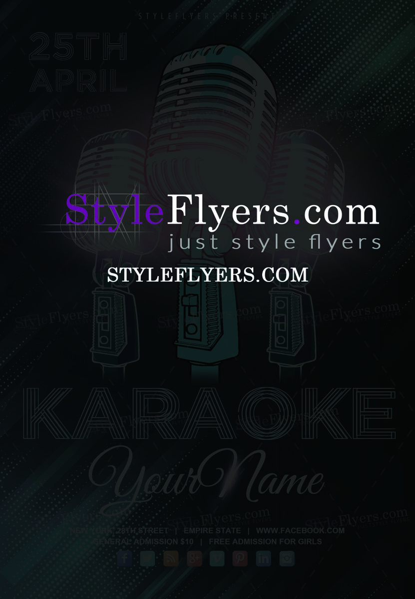 Karaoke Flyer PSD Template