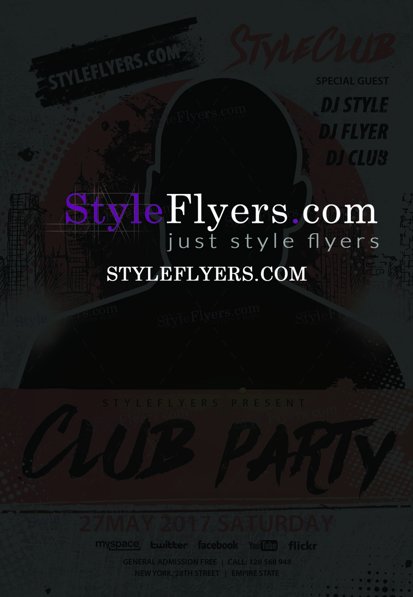 Club party PSD Flyer Template