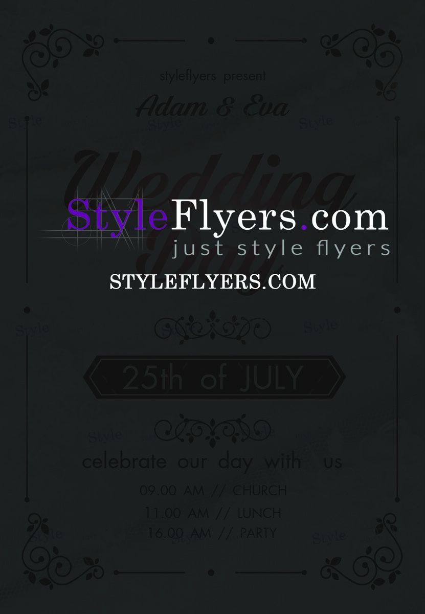 Weddind Day PSD Flyer Template