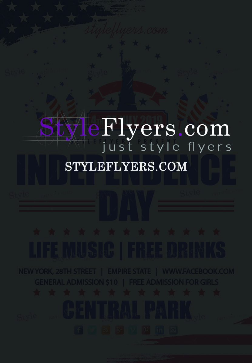 Independence Day Party PSD Flyer Template