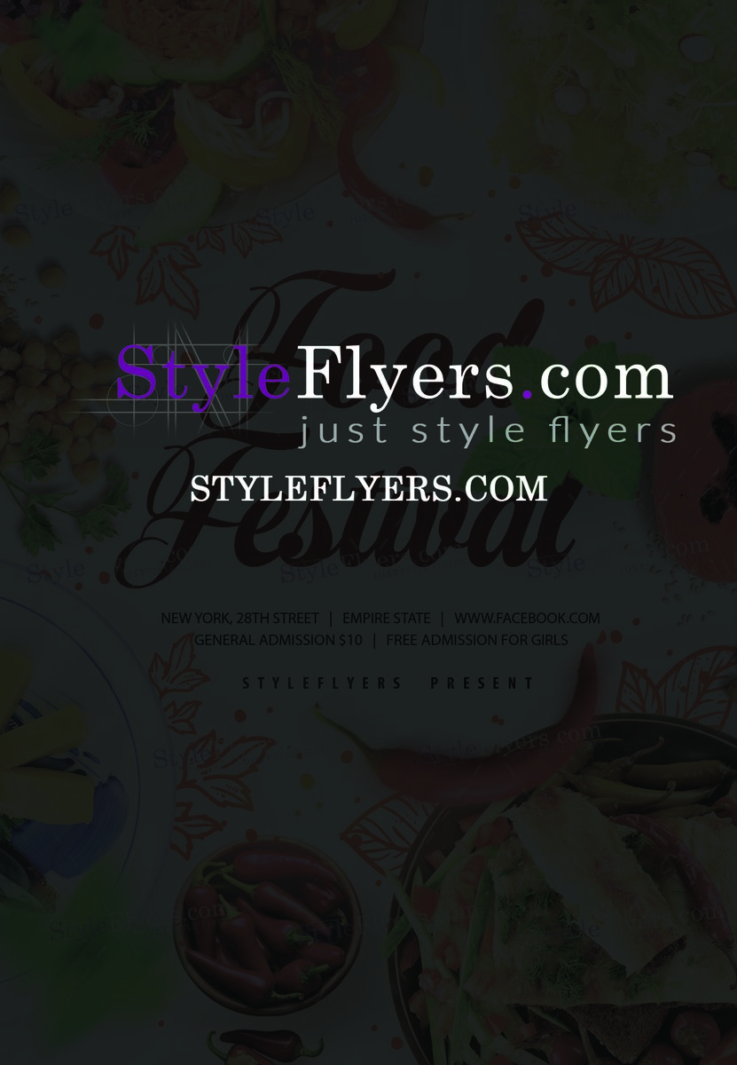 Food Festivale PSD Template Flyer