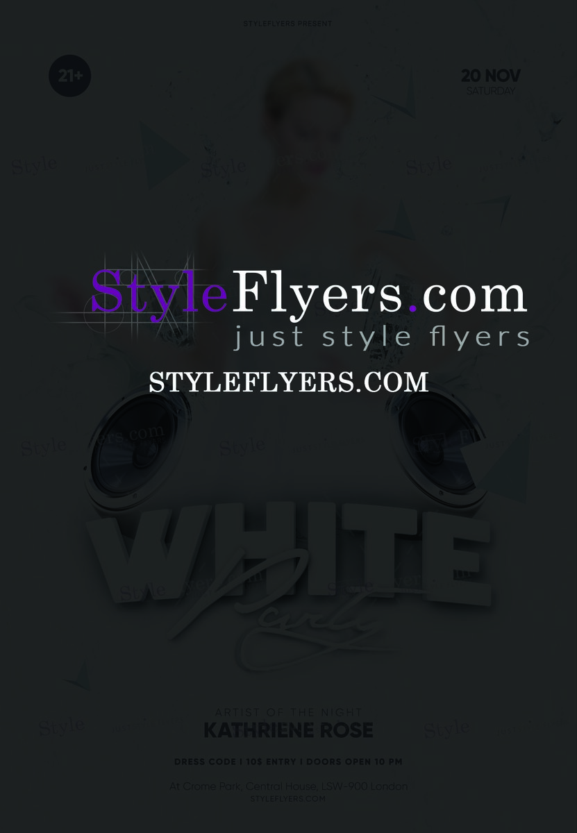 White Party PSD Flyer Template1