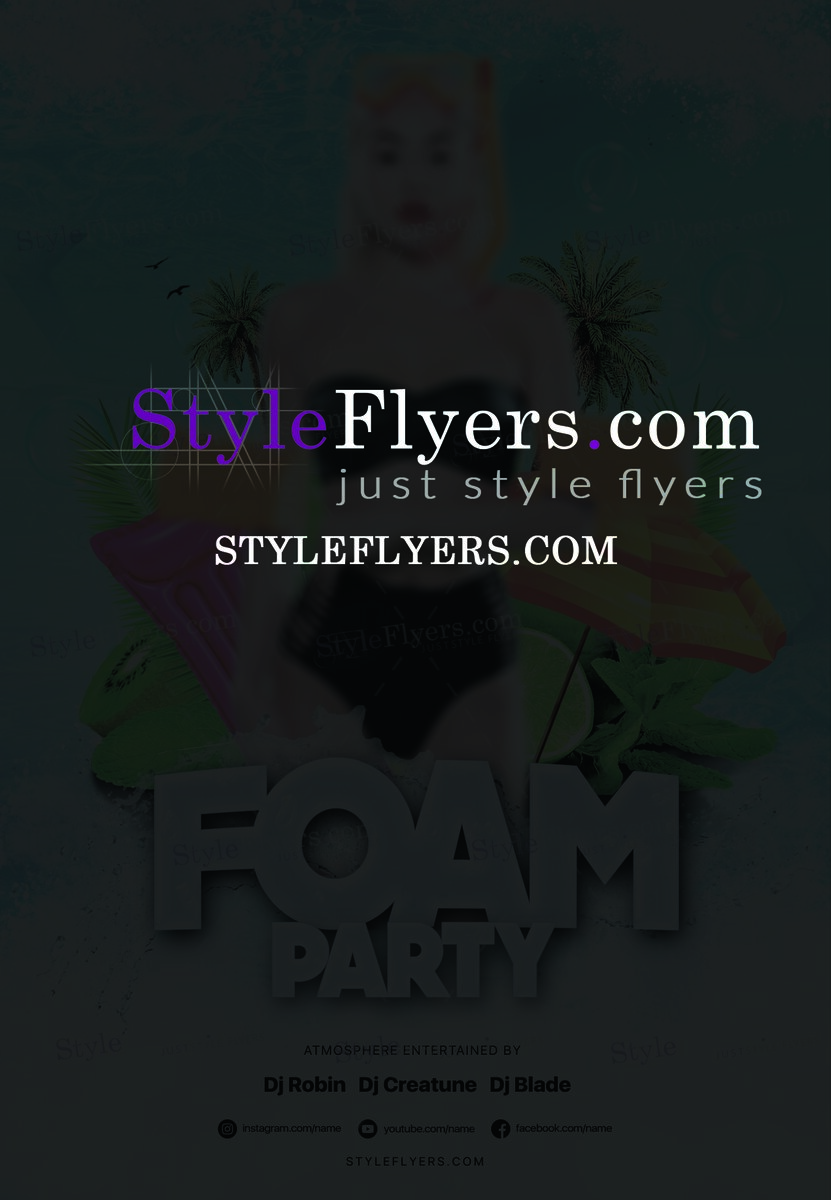 Foam Party PSD Flyer Template