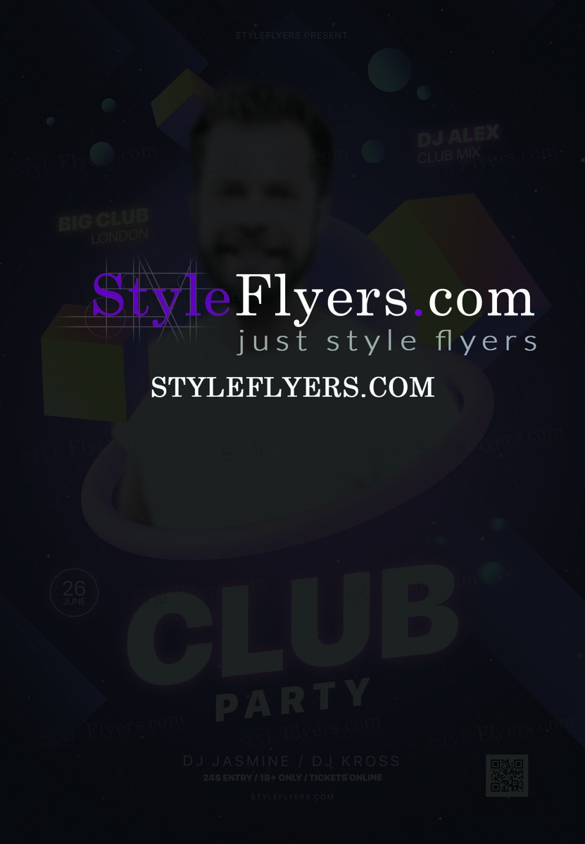 Club Party PSD Flyer Template