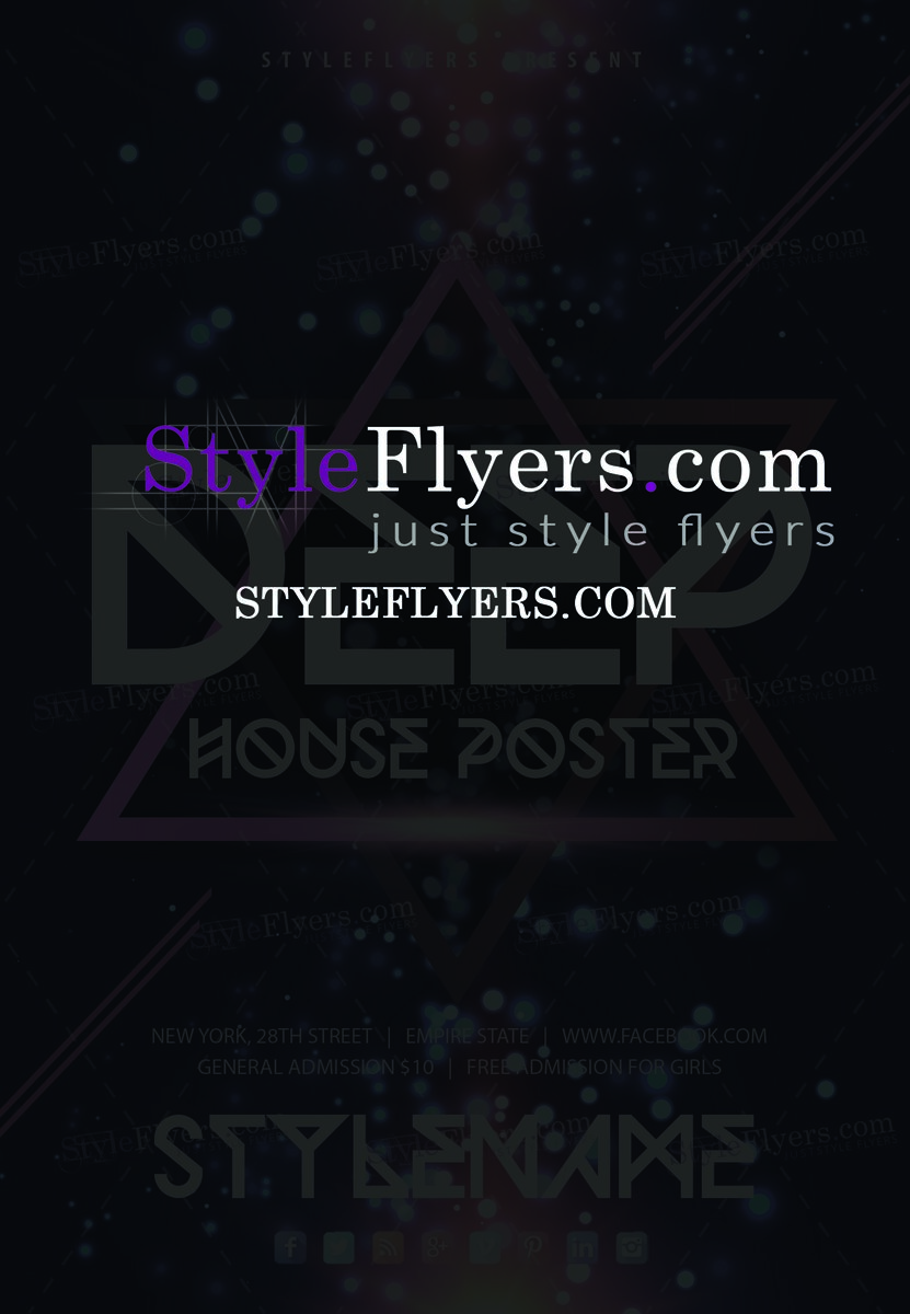 Deep House Poster PSD Flyer Template