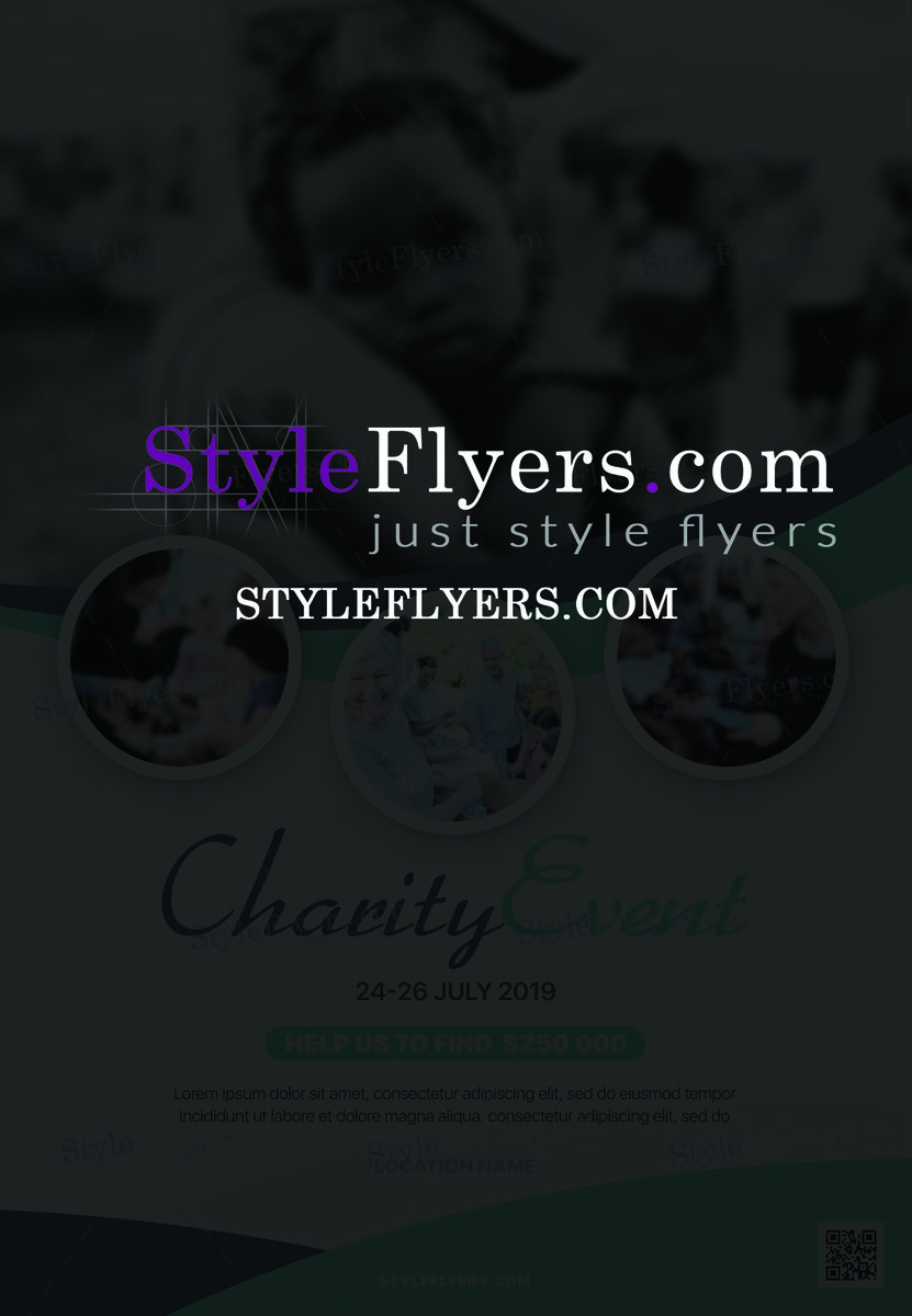 Charity event psd flyer